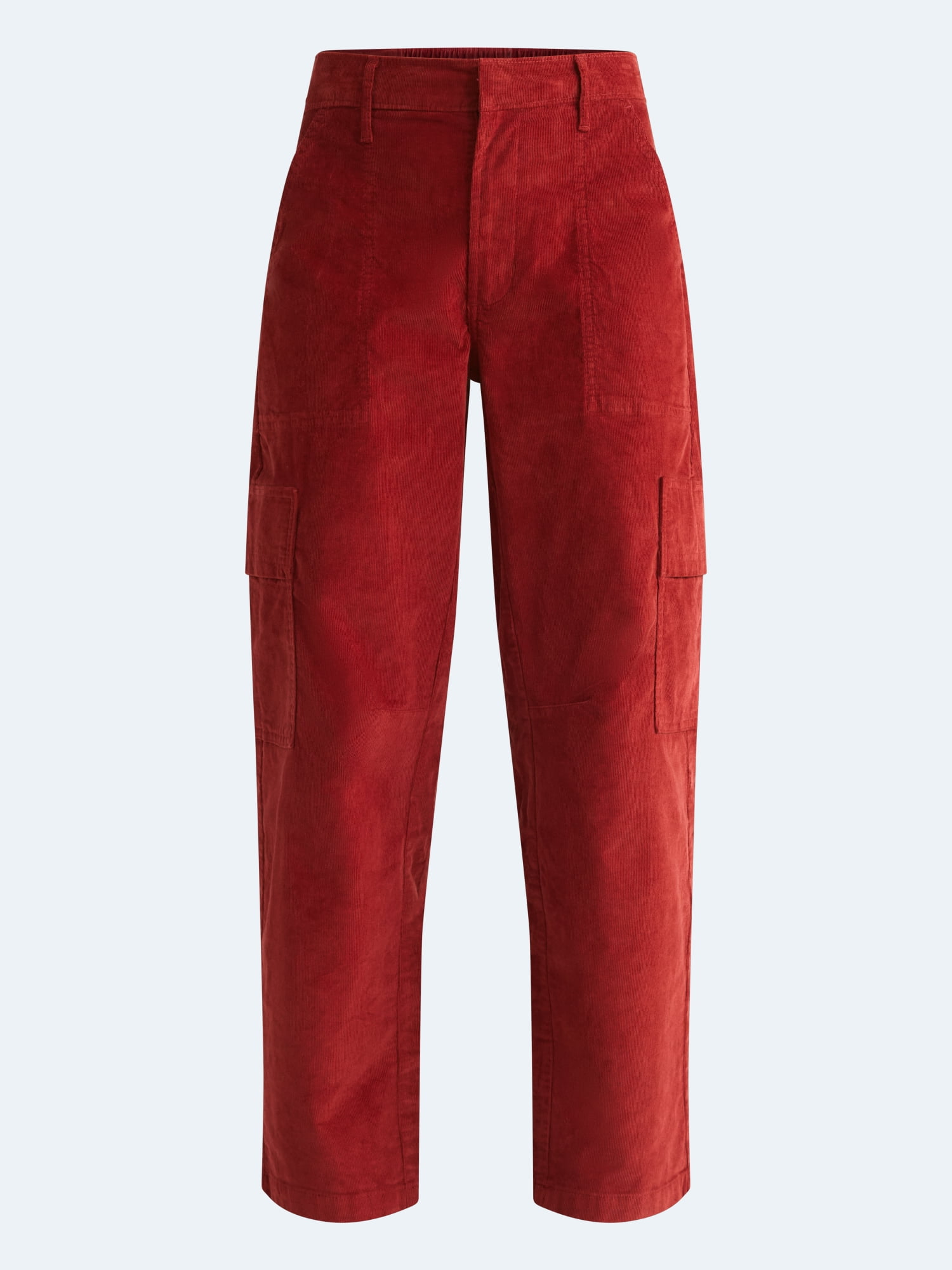 Free Assembly Women's and Women's Plus High Rise Cropped Corduroy Cargo Barrel Pants, Reg and Short Inseam, Sizes XS-4X