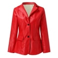 thumbnail image 3 of Vedolay Blazer Jackets Women's Casual Open Front Long Sleeve Work Business Lapel Jacket Blazers with Pockets,Red XL, 3 of 5