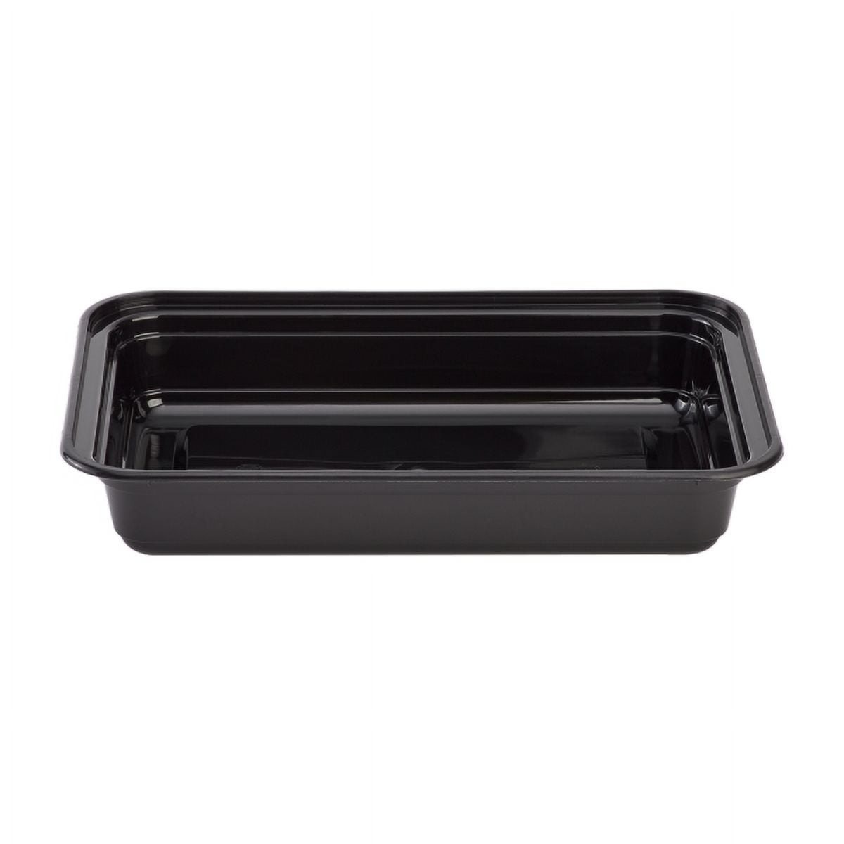 28 oz Plastic To Go Containers with Lids Black 150 Set