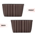 thumbnail image 2 of Leather Travel Bag Wash Bag Makeup Bag Storage Bag 7×5×2.4in For Daily Carrying And Short Trip Maroon Stripe_1, 2 of 8