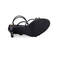 thumbnail image 5 of BLISSFUL STEP Women's Open Toe Strappy Straps Prom Stiletto Heels Sandals Colorful Black 8.5, 5 of 7