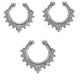 thumbnail image 2 of 6 uds anillos coloridos para la nariz falso tabique Clicker anillo para la nariz diamantes de imitación sin perforación conjunto con rizador, 2 of 3