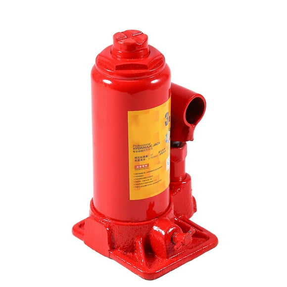 3T Capacity Car Lift Hydraulic Jack, Automotive Lifter with Enlarged Base, Oil Return Valve, and Skid Resistance Lines