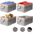 thumbnail image 1 of Cesta de Almacenamiento Plegable para Organizar Caja de Almacenamiento de Tela Resistente para Estante Caja de Almacenamiento con Asa para el Hogar como Almacenamiento de Ropa de Juguete 38*26*24cm, 1 of 7