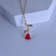 thumbnail image 4 of Clearance Jewelry Under $5 VerPetridure Three-dimensional oil drop red rose pendant necklace for women jewelry, 4 of 4