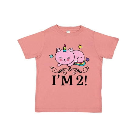 

Inktastic 2nd Birthday Cat Unicorn Girls Gift Toddler Toddler Girl T-Shirt