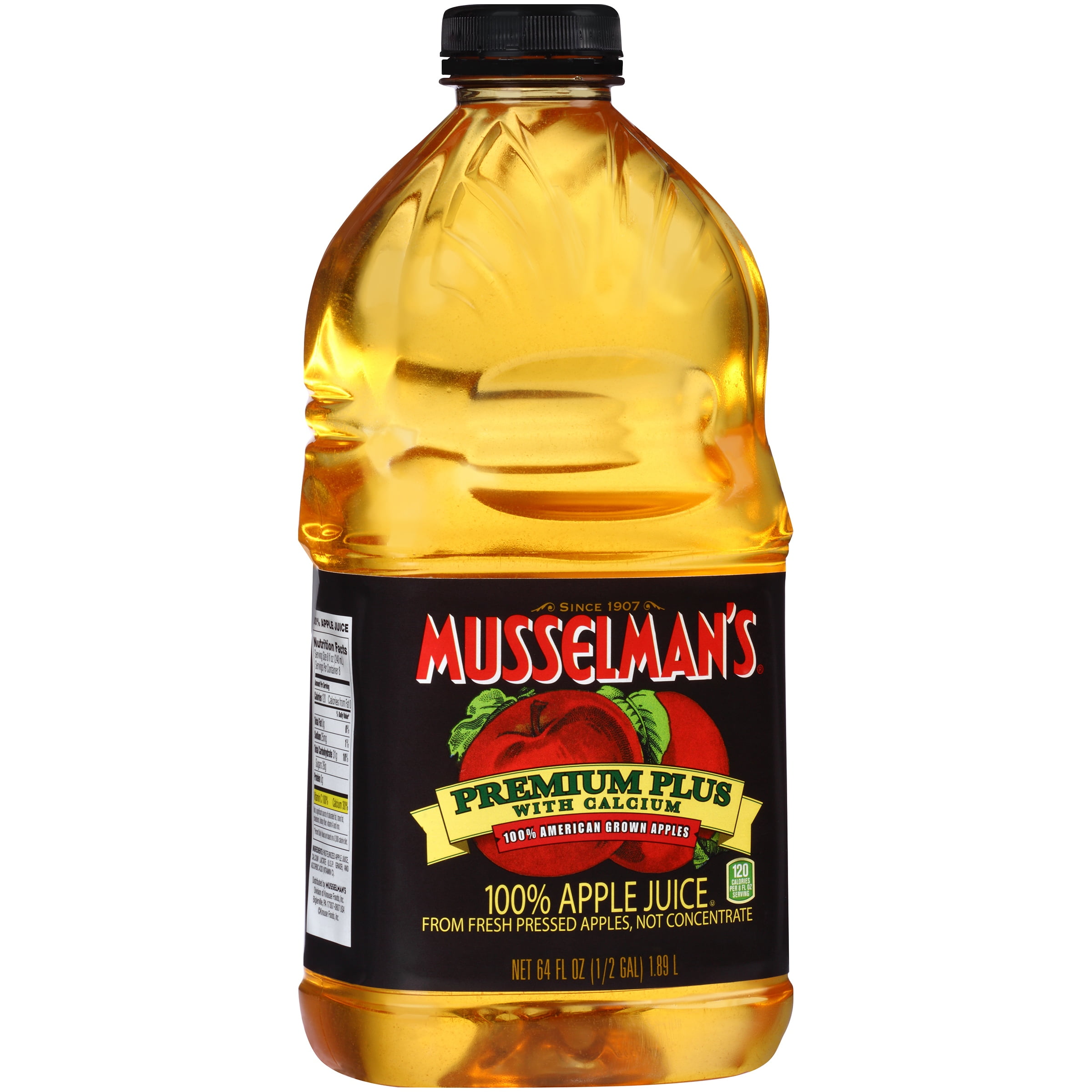 Musselman's Premium with Calcium 100 Juice, Apple, 64 Fl Oz, 1 Count