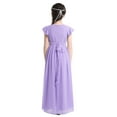 thumbnail image 2 of iEFiEL Girls Ruffles Bridesmaid Prom Gown Party Long Flower Girl Dress Lavender 14, 2 of 6