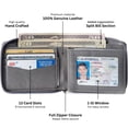 thumbnail image 3 of Alpine Swiss Zipper Bifold Wallet for Men Women RFID Protected Genuine Leather, 3 of 6