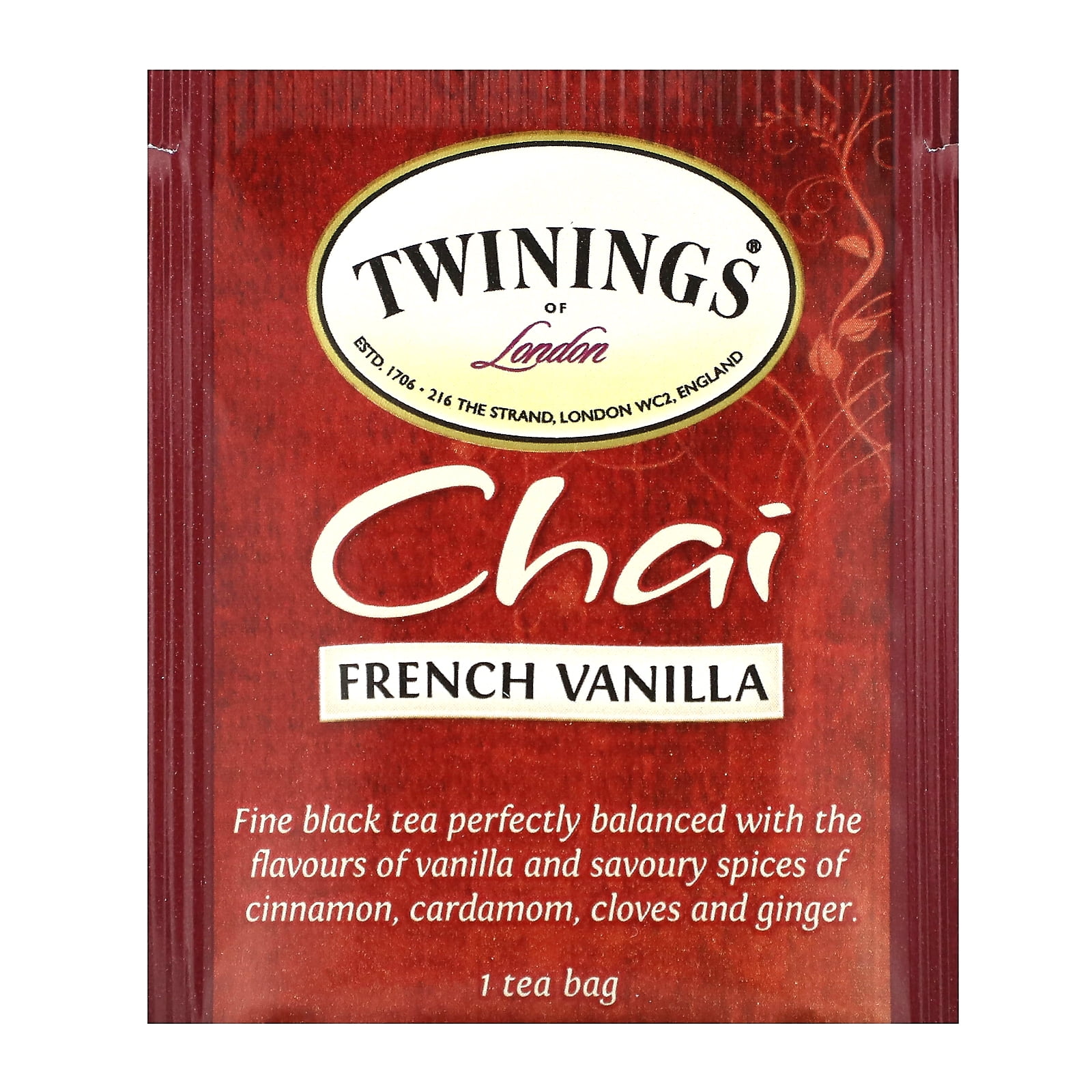 Twinings Chai Tea French Vanilla 20 Tea Bags Pack of 4