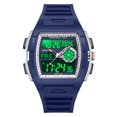 thumbnail image 3 of Men Watches Business Dress Chronograph Big Square Quartz Analog Male Watch Silicone Strap Waterproof Date Gift Mens Wrsit Watch, 3 of 7