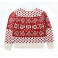 thumbnail image 3 of Fortune Chandail de Noël Flocon de Neige pour Femmes à Manches Longues Tricoté, 3 of 10