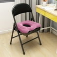 thumbnail image 4 of PRINxy Plush Hemorrhoid Cushion for Long-Term Sitting Flannel Memory Foam Pillow for Tailbone Support,Hollow Coccyx Pad for Office Chair, Bedsore Prevention,and Use on Sofa,Balcony,and Outdoors Pink, 4 of 7