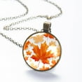 thumbnail image 6 of Maple Leaf Necklace Personalized Custom Photo Round Pendant Adjustable Stainless Steel Necklaces with Gift Box for Men Women Mothers Valentine's Jewelry Gift, 6 of 6