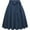 Dark Blue, variant on Luxalzxs Women's High Waist A-Line Skirt Vinage Flared Midi Length Swing Skirt Summer Casual Tie Front Flowy Midi Skirt