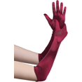 thumbnail image 1 of Long Opera Party 20s Satin Gloves Stretchy Adult Size Elbow Length, 1 of 5