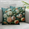 thumbnail image 3 of ARISTURING Floral Throw Pillow Covers Artwork Botanical Wildflower Leaves Peony Vintage Nature Farm White Green Bedroom Accent Pillows Living Dorm Zippered Pillow Covers, 3 of 5