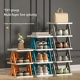 thumbnail image 2 of opvise 1 Set Shoe Rack Space-saving Stackable Multi-layer Simple Slippers Shoe Storage Shelf Daily Use Orange Triple Layer, 2 of 8