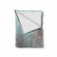 thumbnail image 2 of Forest Soft Flannel Fleece Throw Blanket, Early Morning in Mysterious Woods with Heavy Fog Coniferous Trees, Cozy Plush for Indoor and Outdoor Use, 70" x 90", Dried Rose Pale Blue, by Ambesonne, 2 of 6