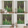 thumbnail image 6 of Spring Leaves Sheer Curtains 45 Inches Long, Pastoral Garden Botanical Brown Wooden Light Filering Curtains, Breathable Simi Curtain Privacy Drapes for Kitchen Bathroom Small Window Treatment, 6 of 9