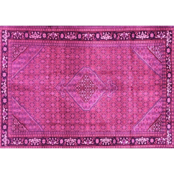 Ahgly Company Indoor Rectangle Persian Pink Traditional Area Rugs, 5' x 7'
