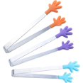 thumbnail image 1 of Pinzas de silicona de 5 pulgadas, 3 piezas, pinzas de silicona con forma de mano para alimentos, 1 of 5