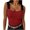 Red, variant on Ernkv Clearance Slim Tank Tops for Women Solid Splicing Color Retro Camisole Sleeveless Square Neck Vest Leisure Comfy Relaxed Beach Blouses Fashion Summer Black L