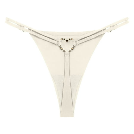 cfhntfmh Thongs for Women Low Waisted G-String Underwear Soft Breathable High Cut T-Back Bikini Panties