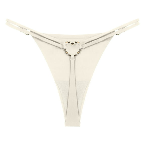 cfhntfmh Thongs for Women Low Waisted G-String Underwear Soft Breathable High Cut T-Back Bikini Panties