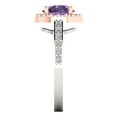 thumbnail image 3 of 1.86 ct Round Cut Simulated Alexandrite Solitaire with Simulated Diamond Accents 18K White/Rose Gold Womens Engagement Ring, 3 of 5