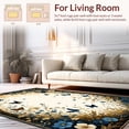 thumbnail image 2 of ODIKA 6'x9' Machine Washable Non-Slip Area Rug, Elegant Black Aesthetic High Traffic Rug, Beige, 9996, 2 of 7