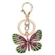 thumbnail image 1 of Lindo llavero con forma de mariposa con diamantes de imitación de cristal brillante, colgante para bolso, dije para mujeres y niñas, 1 of 6
