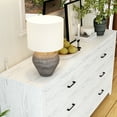 thumbnail image 5 of WIAWG 63" Dresser for Bedroom,6 Drawer Dresser, Chest of Drawers, Rustic Drawer Cabinet for Living Room Hallway Office, White Wood Grain, 5 of 9