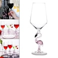 thumbnail image 6 of Fiocias Pink Flamingo Martini Goblet Cocktail Glass Crystal Champagne Wine Cup for Coupe Weddings Birthday Celebration Thanksgiving 500ML, 6 of 9