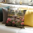 thumbnail image 3 of FCXZI Square Cushion Cover Roses Pillow Case for Home Sofa Couch 24x24in, 3 of 5