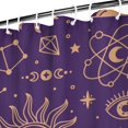 thumbnail image 4 of Gothic Shower Curtain Set - Dark Celestial Moon & Star Print, Mystical Cosmic Bath Decor, Waterproof Polyester 72"x84", Goth Aesthetic Gift, 4 of 5
