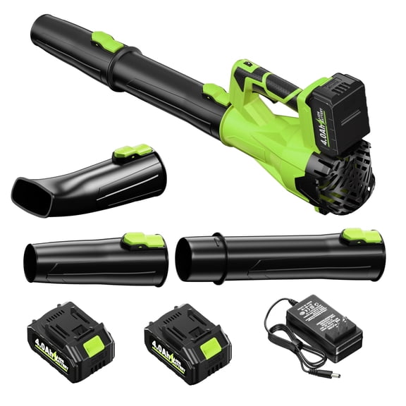 Wireless Leaf Blower, High Power, 4.0Ah Battery, 580CFM, 160MPH, 6 Adjustable Speed Settings, Extended Nozzle, Ergonomic Non-Slip Handle, Lightweight, Lawn Maintenance, Yard Cleanup
