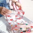thumbnail image 3 of Bolsa de cosméticos transparente con estampado de frutas, bonita bolsa de almacenamiento portátil para mujer, bolsa de regalo impermeable, estuche para lápices de PVC transparente, 3 of 6