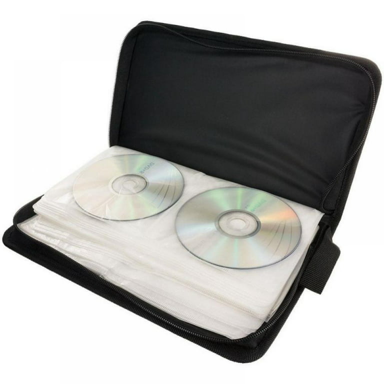 Xinhuaya 80 Capacity CD Case Storage DVD Organizer Case, DVD Case Organizer CD/DVD Case DVD Booklet CD/DVD Holder Case DVD Book Heavy Duty DVD Case Book Wallet