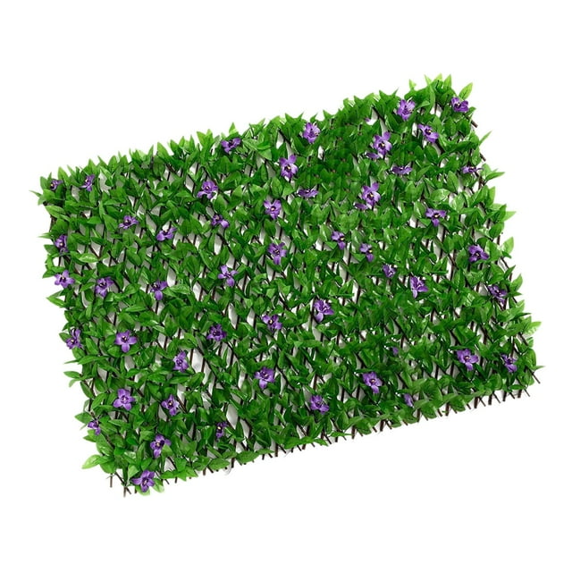 Valla de hojas artificiales, panel de cerca de hojas sintéticas para decoración paisajística de jardín. 20x40cm