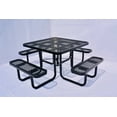 thumbnail image 4 of LifeYard 46" Steel Square Picnic Table,Expanded, Metal Outdoor Table (Black), 4 of 6