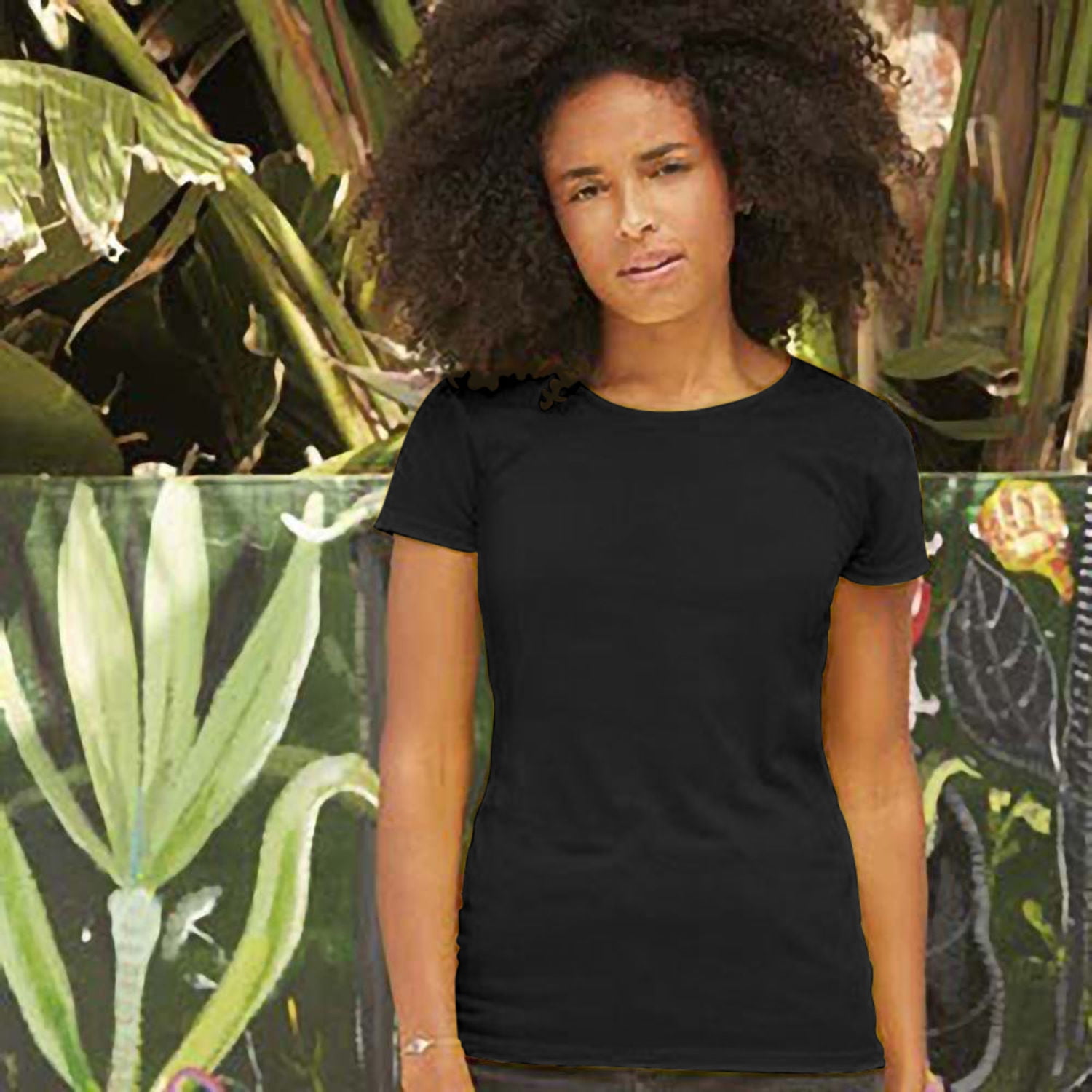 Women’s Short Sleeve Lady-Fit T-Shirt By Fruit Of The Loom – Soft Cotton Crew Neck Tee