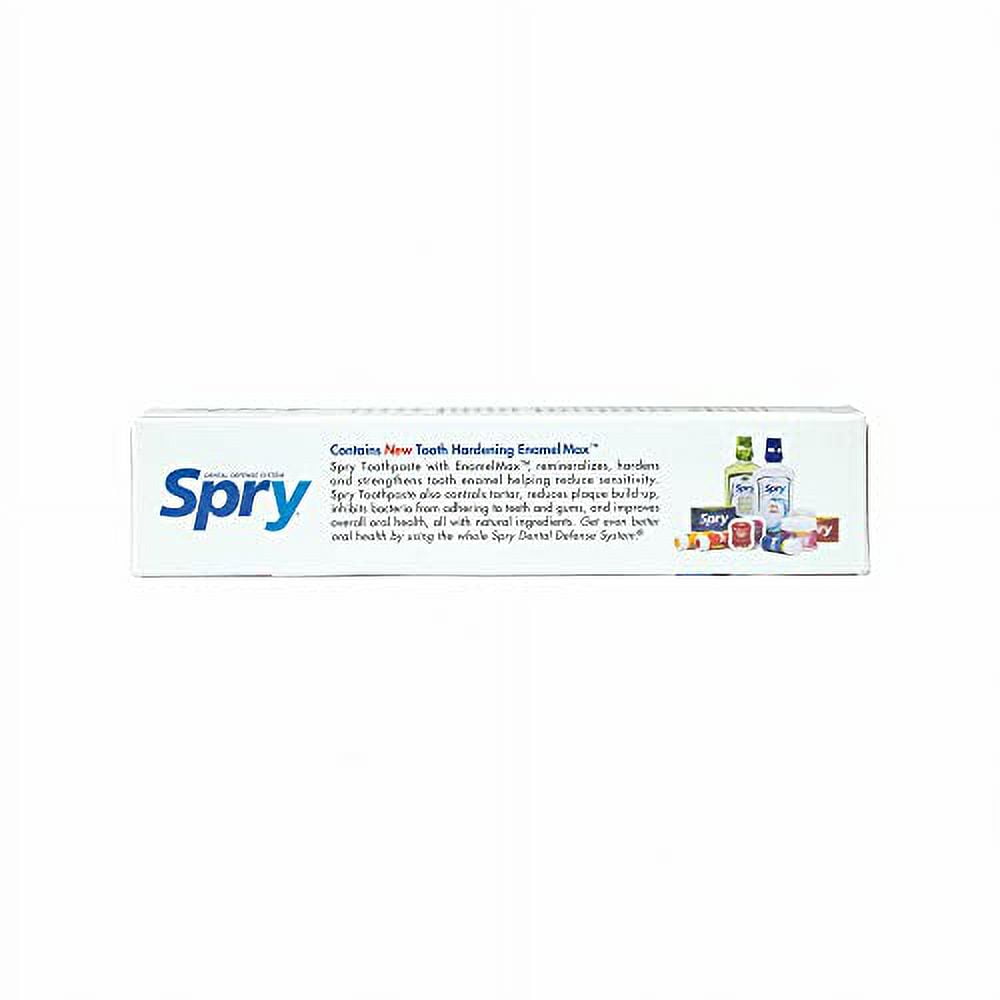 Spry Adult Fluoride-Free Xylitol Toothpaste, Peppermint Flavor, 5 oz, 3 pack