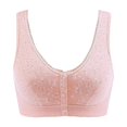 thumbnail image 2 of Aayomet Bralettes for Women With Support Wireless Beauty Back High Support Front Closure Charm Bras Front Snaps (Red, 42), 2 of 3