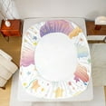 thumbnail image 5 of Feelyou Dreamy Rainbow Child Full Size Sheets, Colorful Stars Print Bed Sheets, Fairy Tale Style Sheet Sets, Lightweight Room Decor, 4-Piece, 5 of 7