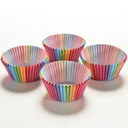 Papaba Cake Cup,100Pcs Colorful Rainbow Paper Cake Cupcake Liners Party Baking Muffin Cup Case