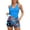 hwj# Blue50, variant on Huowey 2 Piece Swimsuit For Women Tankini Set Loose Fit Sleeveless V-Neck Geometric Print Shirts With High Waist Trunks Shorts Breathable Soft Cozy Swimwear Sun Protection Bathing Suits,Black,XXXXL
