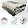 thumbnail image 4 of Quilts King Size Bedding Set, Green Black Foggy Forest Lightweight Quilted Comforter, Abstract Art Mountain Soft Reversible Bedspread Coverlet with Pillow Covers for All Season, 96" x 106", 4 of 9