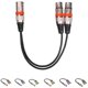 thumbnail image 5 of XLR macho a doble hembra Cable de extensión Micrófono 3 pines Mezclador Amplificador XLR Y Adaptador divisor Cable de audio Inevent EL0175-01, 5 of 7