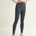 thumbnail image 5 of JFGHDG Women's High Waisted Buttery Soft No Front Seam Tummy Control Butt Lifting Workout Yoga Leggings Dark Gray L, 5 of 5